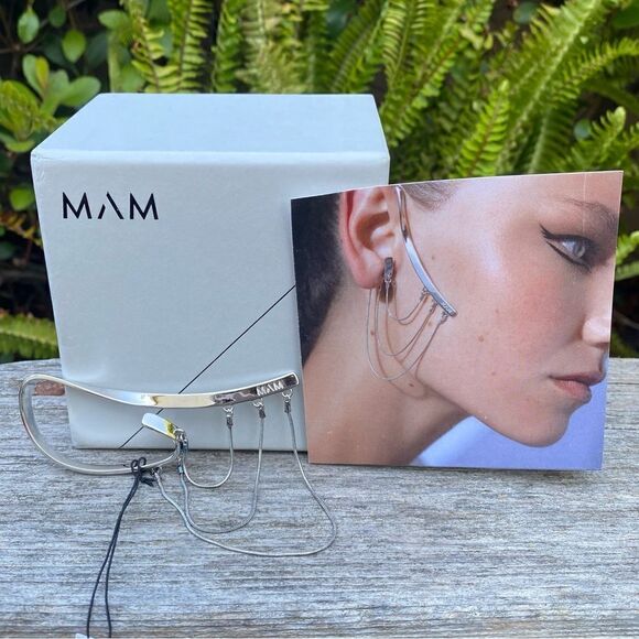 NWT MAM Originals Silver Viv Chain Ear Cuff #451. New in Box NIB OS Right - Picture 3 of 12
